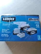 Brand New HART 20V (2) 4Ah Battery and Charger Kit