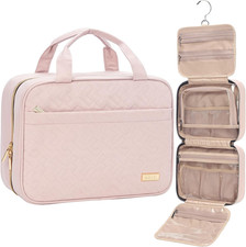 Travel Toiletry Bag for Women, Portable Hanging Organizer for Travel-Sized Shamp