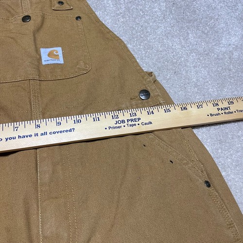 Carhartt Kids Duck Canvas Overalls Size 10 Brown Workwear Bibs Carpenter Style - Picture 5 of 9