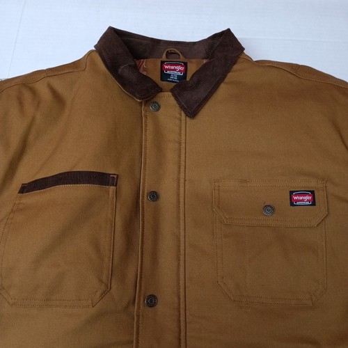 Wrangler Workwear Barn Coat Herren XL XLarge gesteppt gefüttert Flex Jacke Canvas - Bild 5 von 11