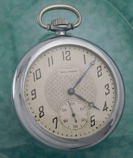 Waltham 12s pocket watch serviced runs great 1916 k361