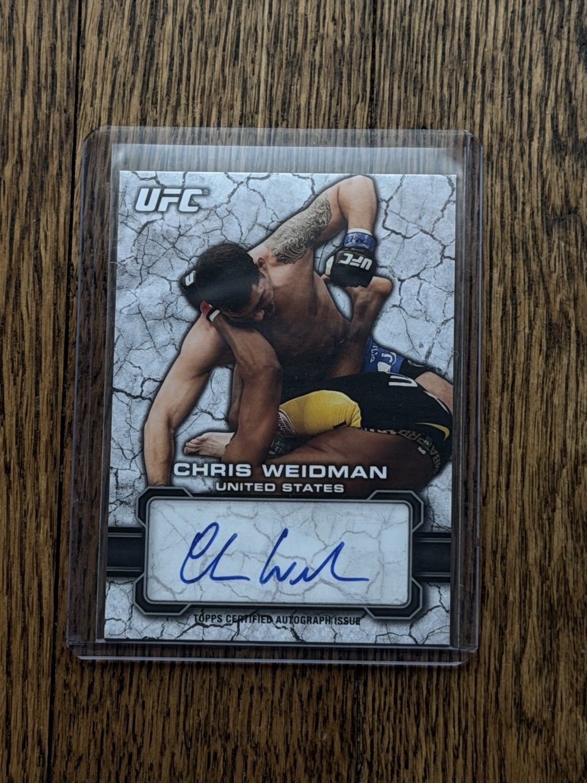 Chris Weidman #FA-CW Ufc Cards 2013 Topps UFC Bloodlines Autographs trading card — raw and PSA graded price guide