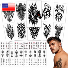 Tribal Viking Temporary Tattoos for Adults Men Women 40 Sheets