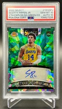 2022-23 Select Scotty Pippen Jr. Youth Explosion Green Ice Auto PSA 10 RC Rookie
