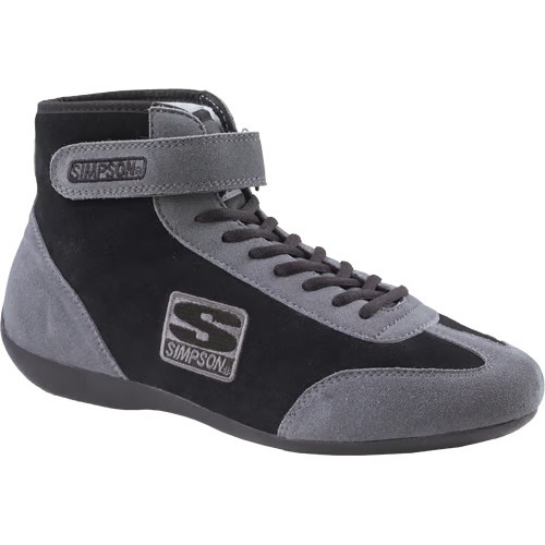 Zapatos de carreras Simpson Racing MT125BK Mid Top talla 12,5 negros - Imagen 1 de 1