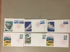Six TRANSPORTATION Japan fdc.Each three same stamps diff pictures