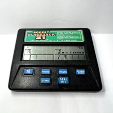 Radica Pocket Blackjack 21 Handheld Electronic Casino Game Tested & Working