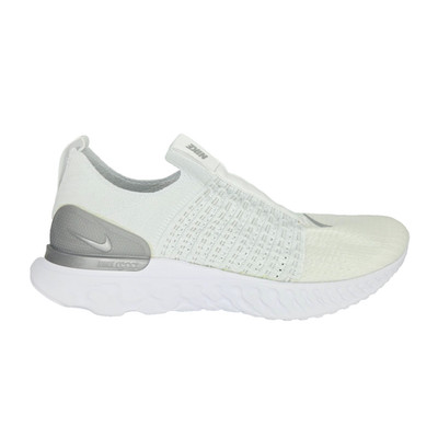Nike React Phantom Run Flyknit 2 White Grey Sneakers Women's 10 CJ0280-100