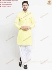 Mens Kurta Wear Men Kurta Ethnic Dress Mens Cotton Blend Pathani Kurta