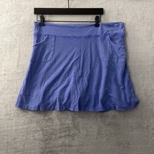 Fresh Produce Womans Skirt Skort Purple Solid XL Rayon Blend Pull On Pockets