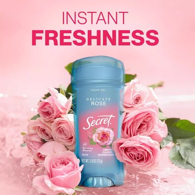 Secret Delicate Rose 72HR Clear Gel Antiperspirant/Deodorant 2.6oz