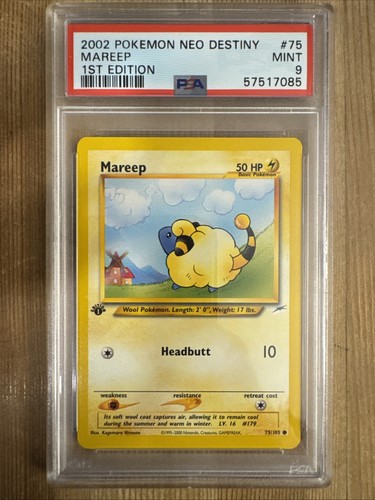 Mareep (1st Edition) graded PSA 9 for sale on eBay
