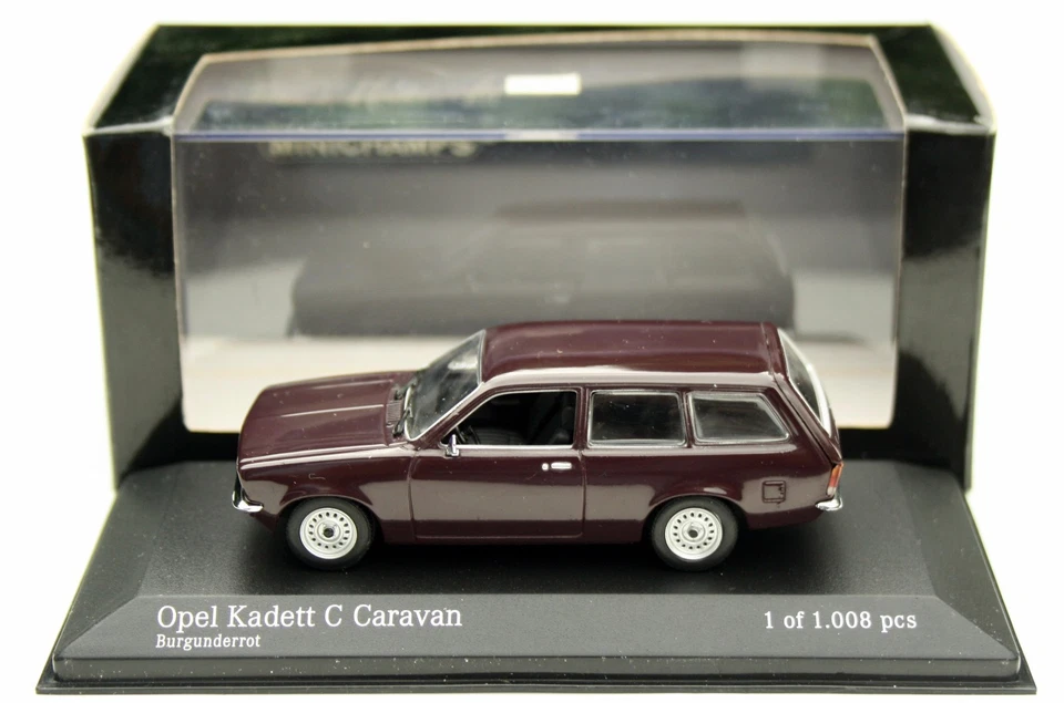 Opel Kadett C Caravan Anno 1973-1977, Borgogna, Minichamps In M. 1:43, OVP - Immagine 3 di 4