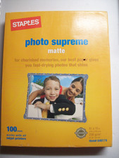 Staples Supreme Matte Photo Paper 8.5x11 100 Sheets 648174 -Sealed