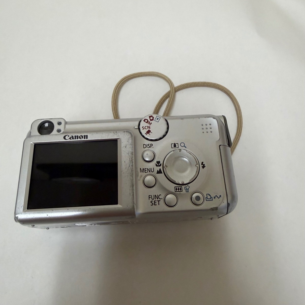 Canon PowerShot A460 Digital Camera Silver 5.0MP PC1226 Untested