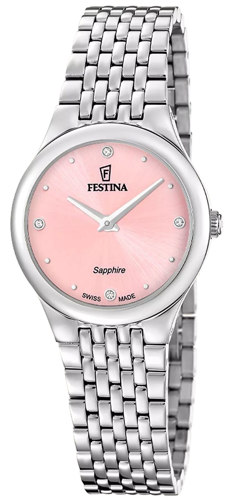 Festina Swiss Made Grace Quartz (29mm) Pink Sunray Dial / Stainless F20096/2