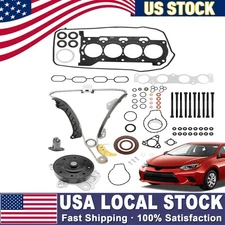 Engine Timing Chain Head Gasket Set For 08-16 Toyota Scion Corolla Pontiac 1.8L