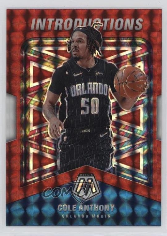 2020-21 Panini Mosaic Introductions Red Mosaic Prizm Cole Anthony #7 0us8