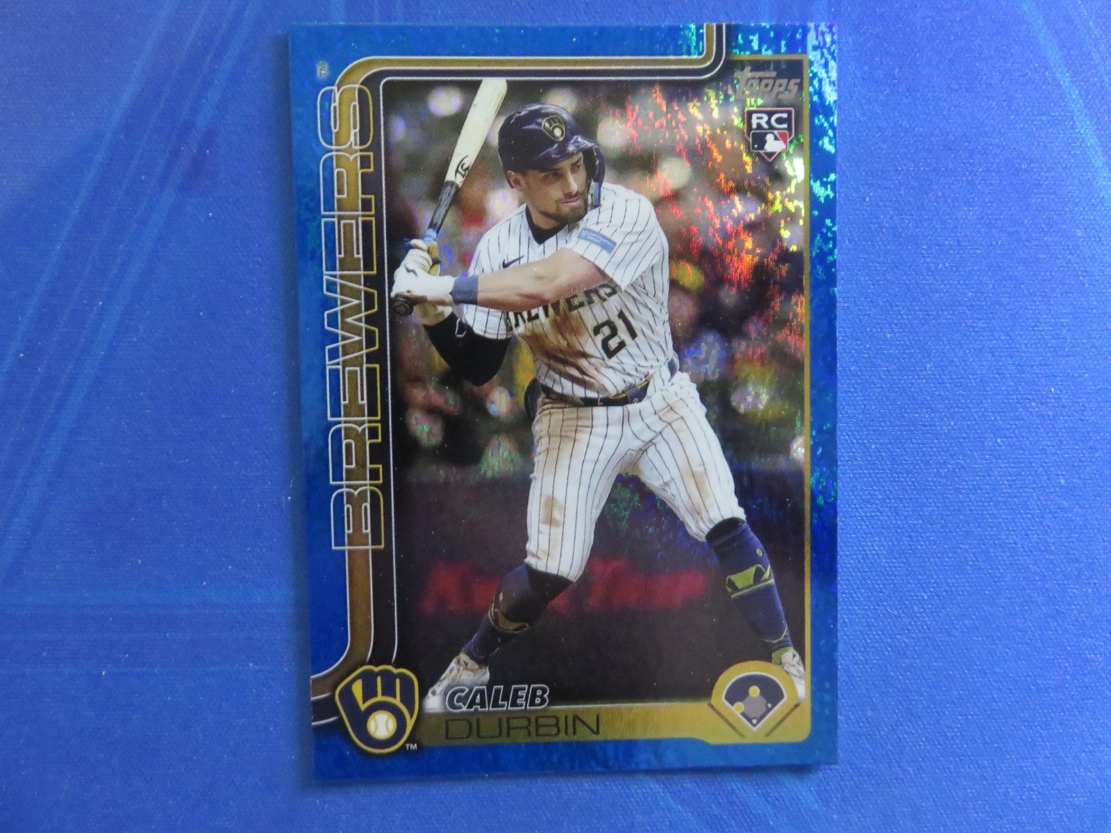 2025 Topps Update CALEB DURBIN BLUE Foil Parallel 076/150 Brewers RC #US170