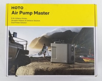 HOTO Air Pump Master, Portable Cordless Tire Inflator Black Electric Pump