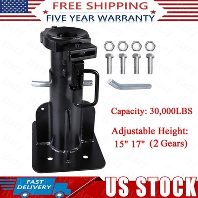 30000LB Adjustable 15-17'' Fifth 5th Wheel To Gooseneck Adapter Hitch 2-5/16''Ball