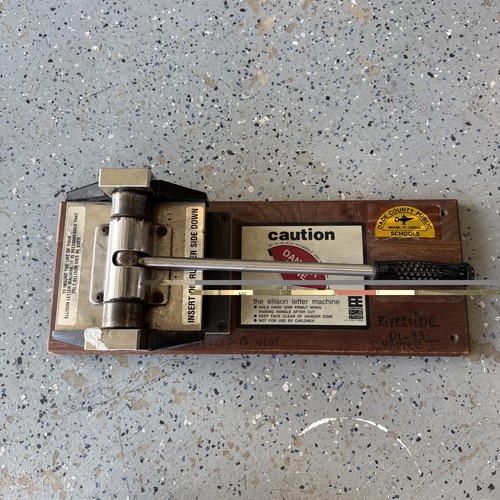 Original Ellison Letter Machine Manual Die Cut Craft Machine
