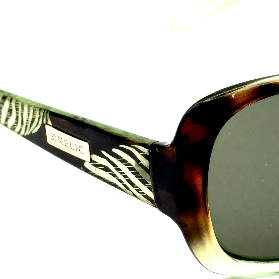 Relic Eisley Oval Sunglasses WS4260 Designer Etched Brown & Green Frame Lenses - Image 3 of 4