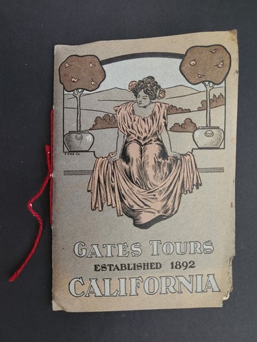 1908 antique GATES' CALIFORNIA TOUR travel guide 20pg advertisement prices photo