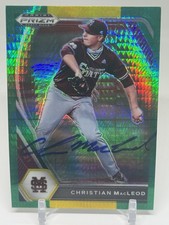 Christian MacLeod SIGNED 2021 Prizm Draft Green Yellow Minnesota Twins PDP159
