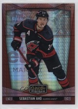 2024-25 O-Pee-Chee Platinum Red Prism 117/199 Sebastian Aho #8 4et