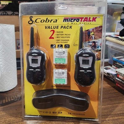 Cobra MicroTalk FRS 110-2 MF VP 2 Way Radios 14 Channel - New Sealed 