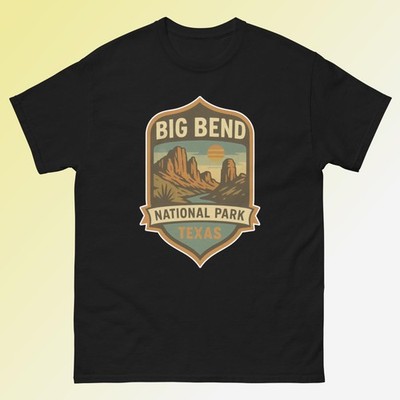 Big Bend National Park   Texas Retro Badge D1 - Unisex T-Shirt