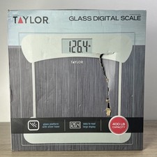 Taylor Digital Scale Glass 400Lb Capacity Bath Home Gym Electronic 7549S New