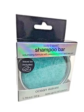 New Shampoo Bar OCEAN WAVES w/ Travel Tin - Up To 50 Washes - Body Earth