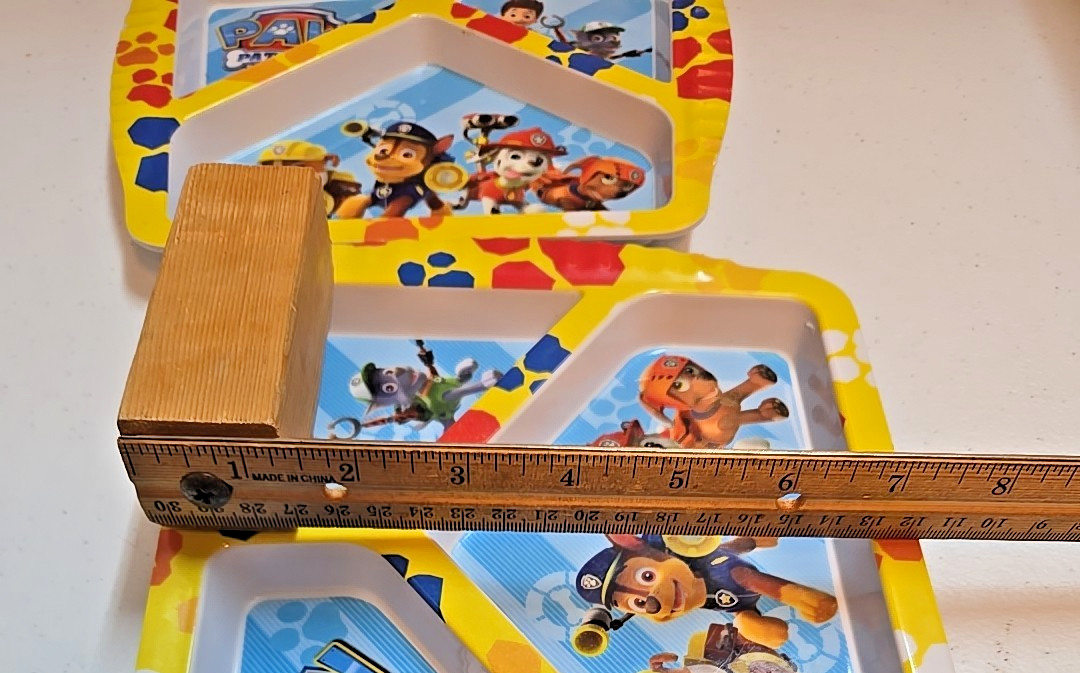 (2) Zak Designs Melamine Three Section Plates; "Paw Patrol"