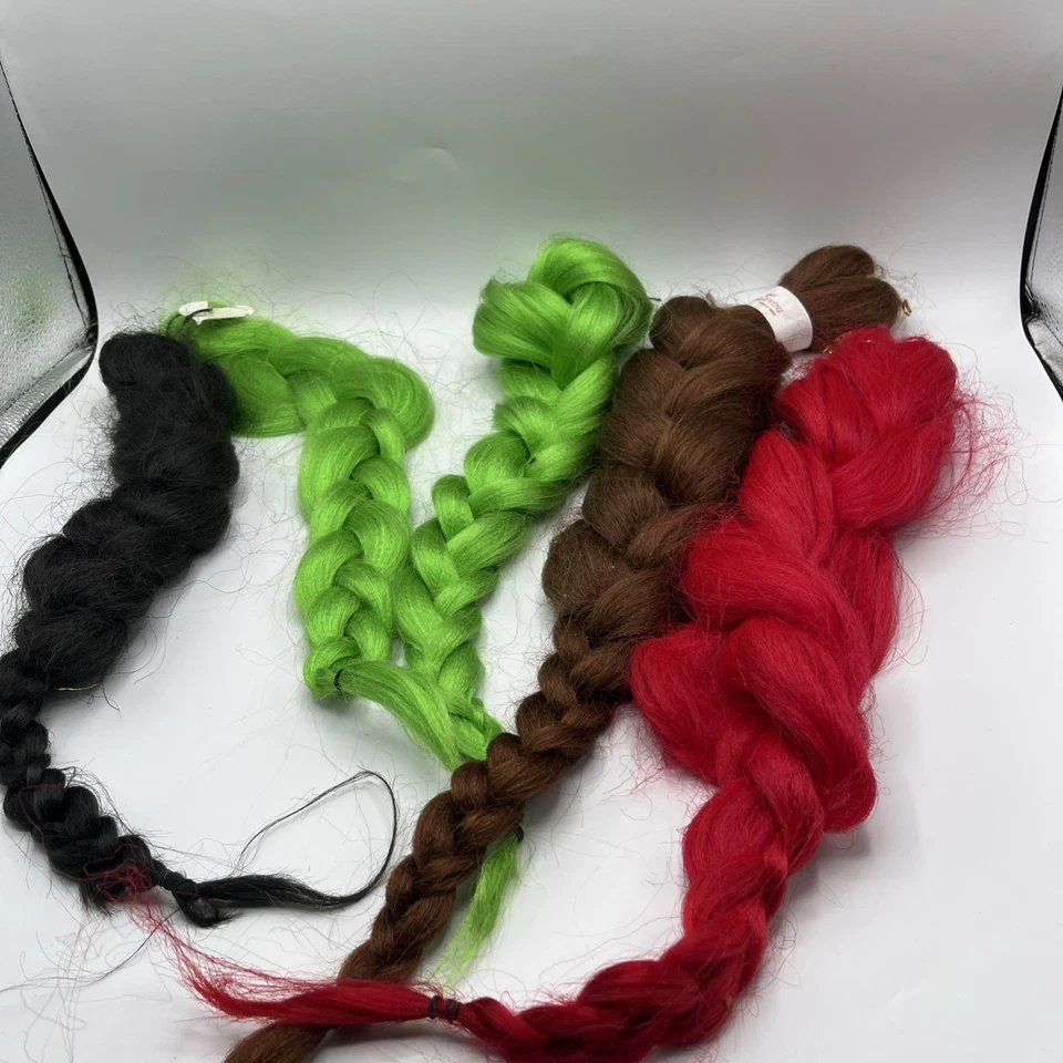 Lote de 16 extensiones de cabello trenzas trenzas torcidas varios tamaños/colores Foto 2 de 3