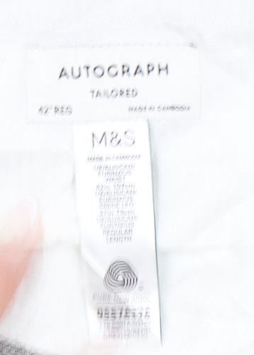 Pantalone formale uomo grigio lana Marks and Spencer - Foto 3 di 12