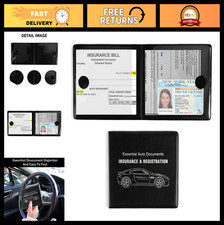 Car Registration  Insurance Card Holder - Vehicle Glove Box Organizer - 2 Pack