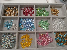 Vintage Austrian Crystals Rhinestones Assorted Lot For Jewelry Repair & Crafts 