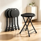 OROFULL 18"Folding Stool 4 Pack, 600lbs Capacity Bar Stool with Anti-Slip, Black — photo 1