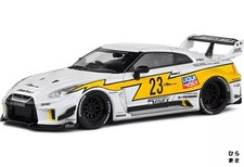 1/43 Scale Nissan GT R R35 LB Silhouette White Yellow Diecast Model Car