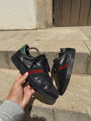 Gucci Ace Leather Luxury Low-Top Sneakers Hype Rare Old Money Women s 38