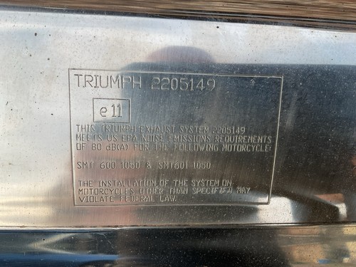 Triumph GT1050 Sprint 2010-2017 Exhaust End Can 2205149 - Picture 6 of 7