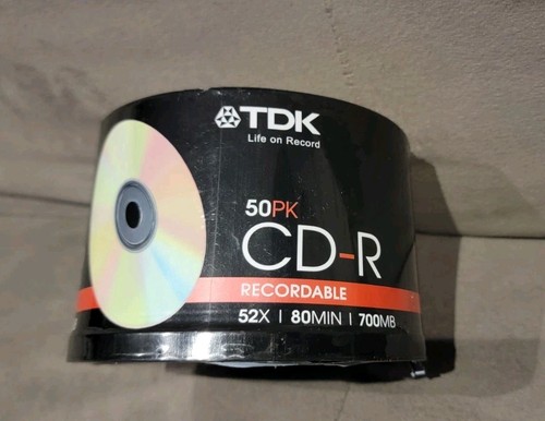 TDK CD-R Recordable 50 Blank Discs 80MIN 700MB 52x ** NEW