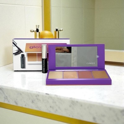 Clinique ''Glow to Go'' powder, highlight, blush & bronzer Face Palette & Mascara