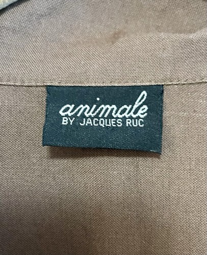 Animale by Jacques Ruc Dragonfly Chocolate Oversized Linen Tunic Shirt Blouse 2X - Picture 7 of 9