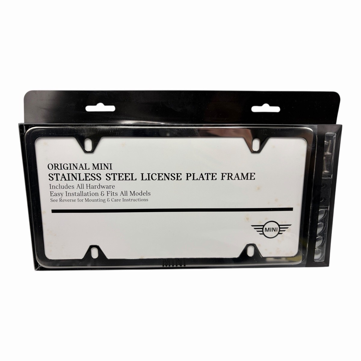 Genuine MINI Logo Polished License Plate Frame R53 R56 F56 F66 F55