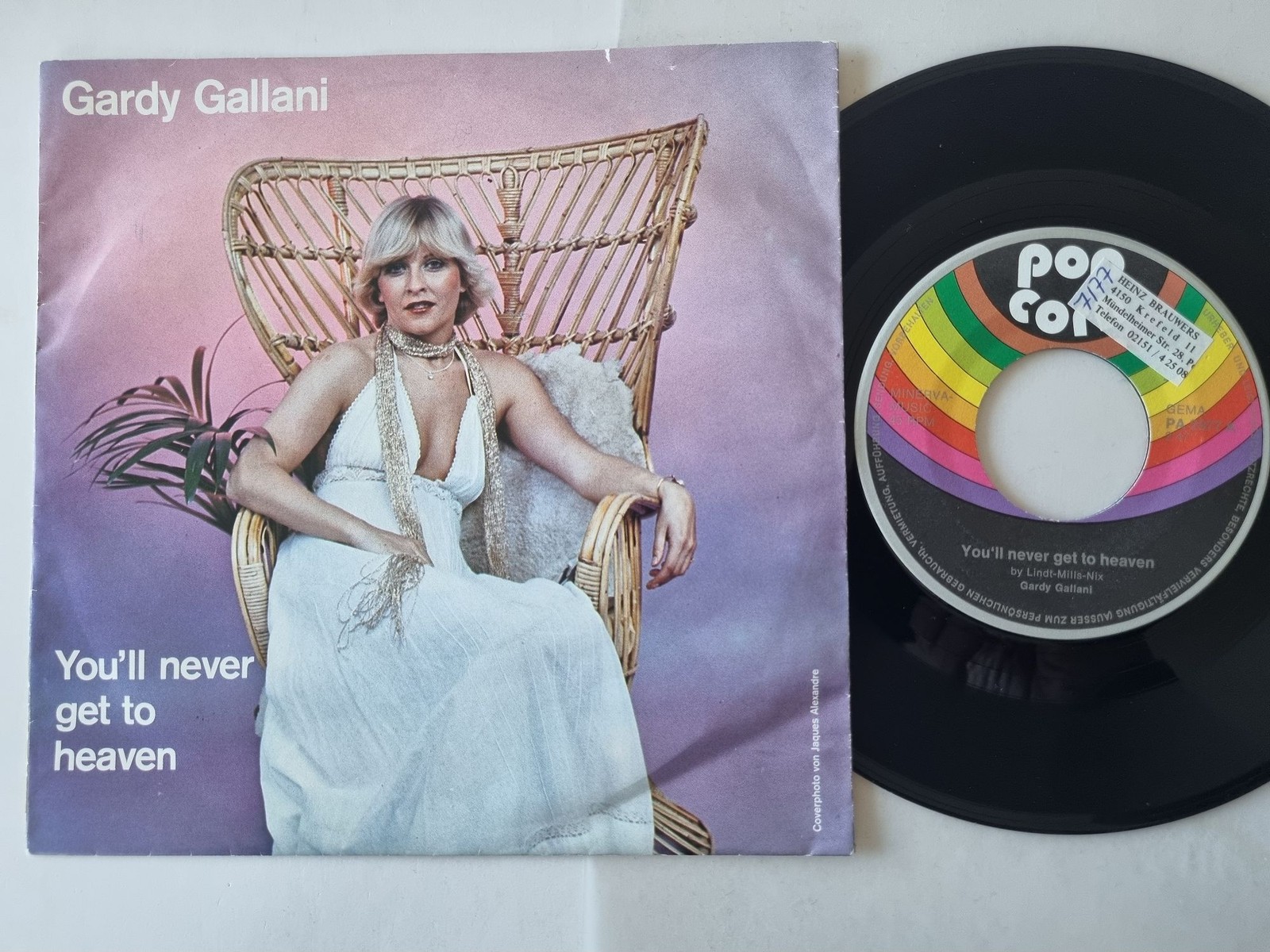 Gardy Gallani - You'll Never Get To Heaven 7'' Vinyl Germany