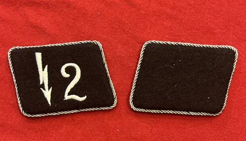 WW2 WWII German Stormtroopers Brownshirts Military collar tabs patches W RZM Tag