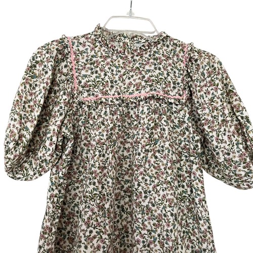 Bebe Organic Girls Ecru Meadow Prairie Dress Size 8 - Picture 3 of 6
